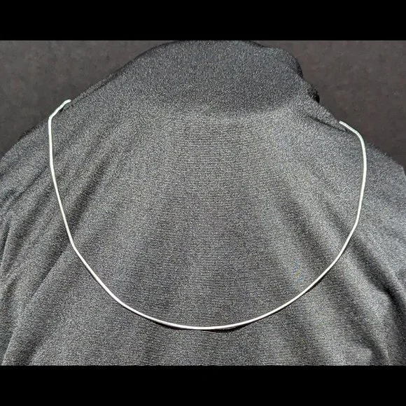 Wow Signed Silver Dichroic & Black Solid Glass Pendant w/ Sterling Silver Chain - Picture 4 of 6